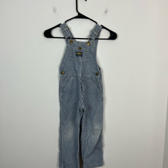 Vintage Oshkosh B’Gosh Hickory Striped Overalls Sz 10 - Picture 2 of 11